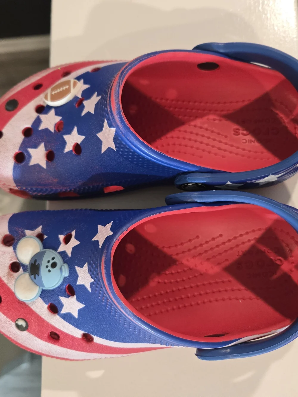 Kids' Star-Spangled Slip-On Clog - Blue & Red Size 13
